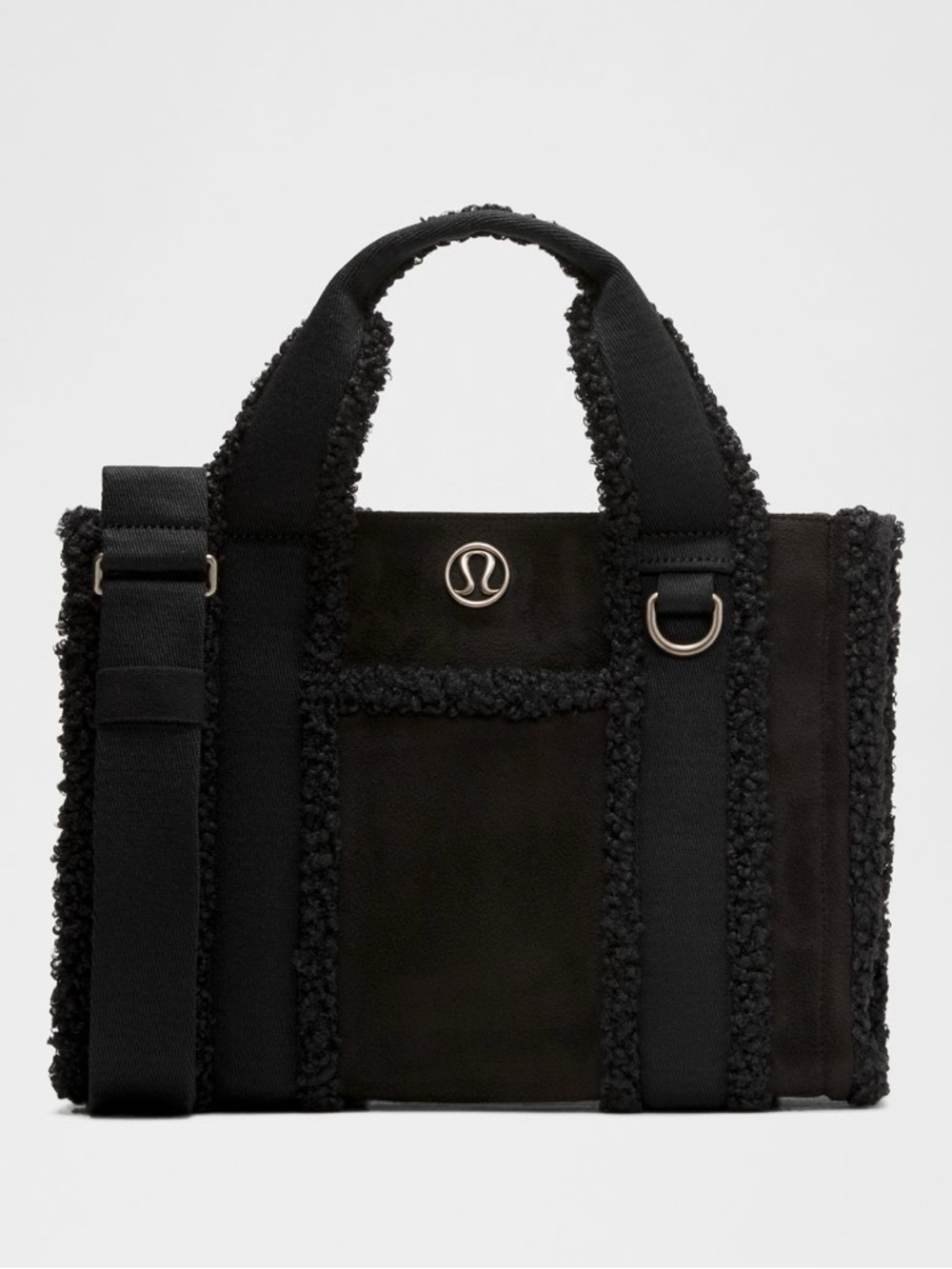Lululemon Boxy Mini Tote Bag w/ Faux Shearling Trims